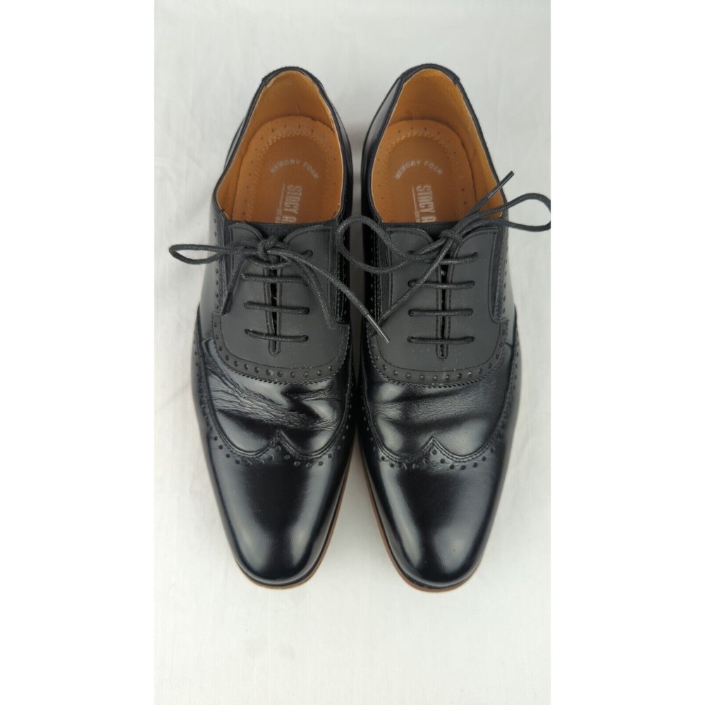Stacy Adams Men's Sullivan Wingtip Oxford Dress Shoes Memory Foam Black 8.5 - Picture 4 of 16